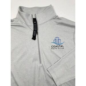 Lululemon Men Grey Golf Jersey QuarterZip Pullover XL Coastal Equity Group Logo